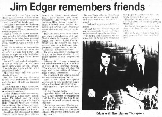 Jim Edgar remembers friends